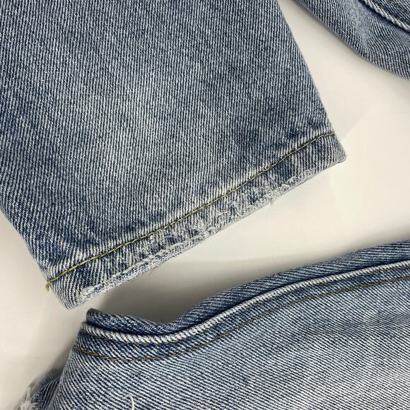 TWELVE by ONTWELFTH Womens Jeans Distressed Size 28 Tapered High Waist Y2K Taper - Picture 5 of 9